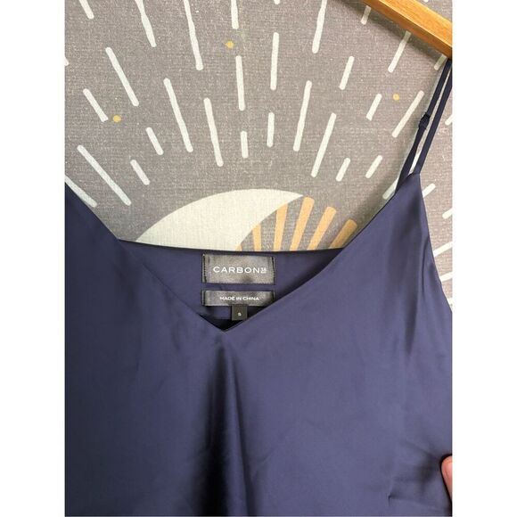 NWT Carbon38 Navy Satin Cami - Picture 5 of 7